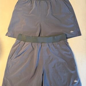 ALO Yoga Men's Charcoal 5" Repetition Short, QTY (2) Size (LG).